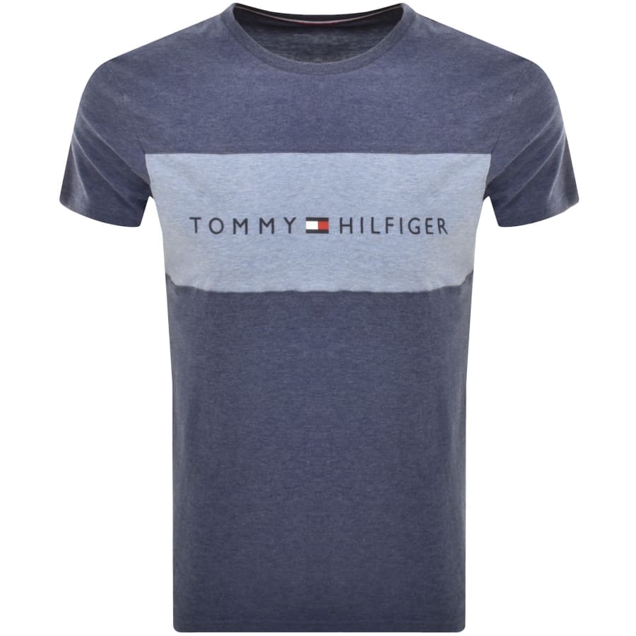 Image number 1 for Tommy Hilfiger Lounge Logo T Shirt Navy