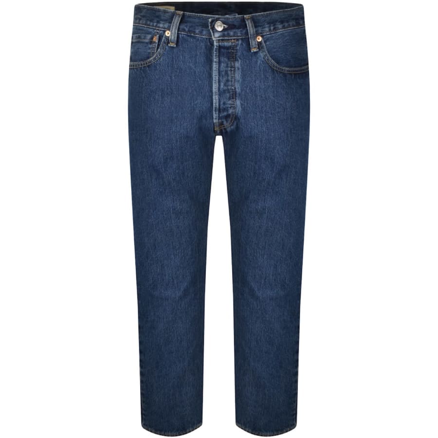 Image number 2 for Levis 502 Tapered Mid Wash Jeans Blue