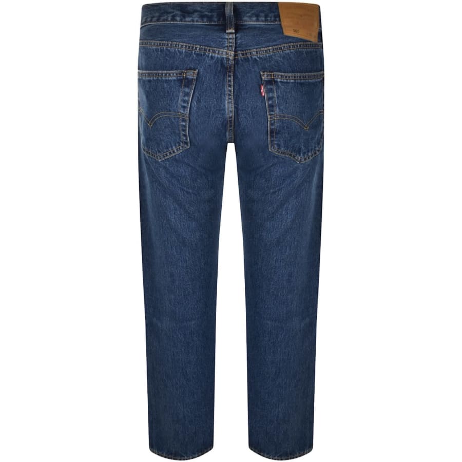 Image number 3 for Levis 502 Tapered Mid Wash Jeans Blue