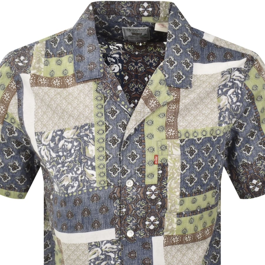 Image number 2 for Levis Sunset Camp Short Sleeved Shirt Blue