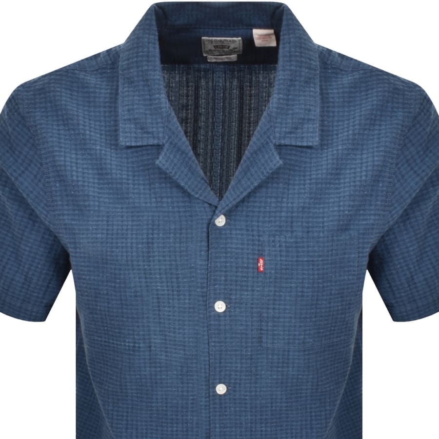 Image number 2 for Levis Sunset Camp Short Sleeved Shirt Blue