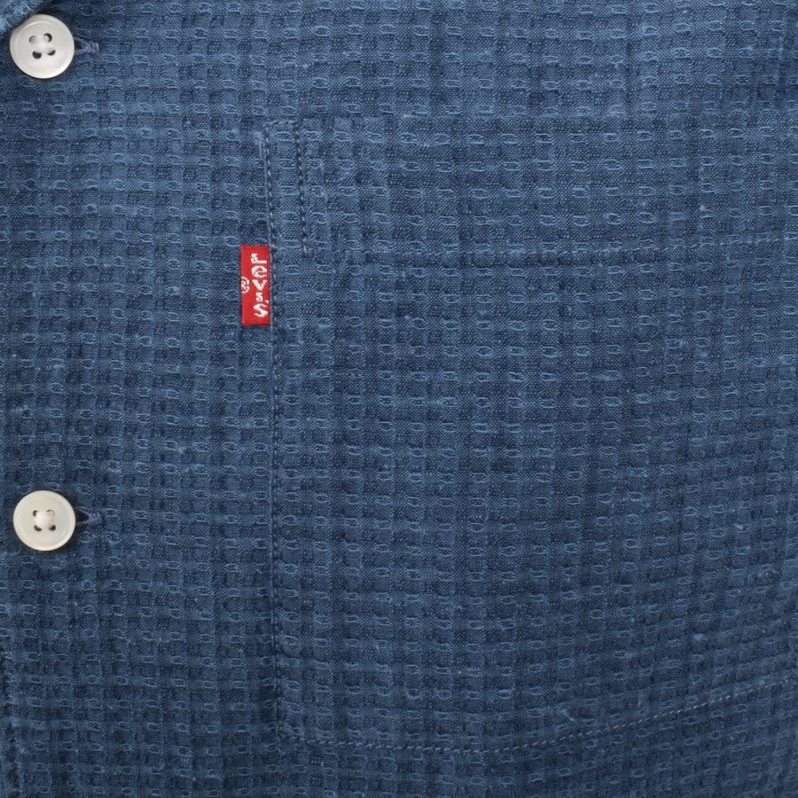 Image number 3 for Levis Sunset Camp Short Sleeved Shirt Blue