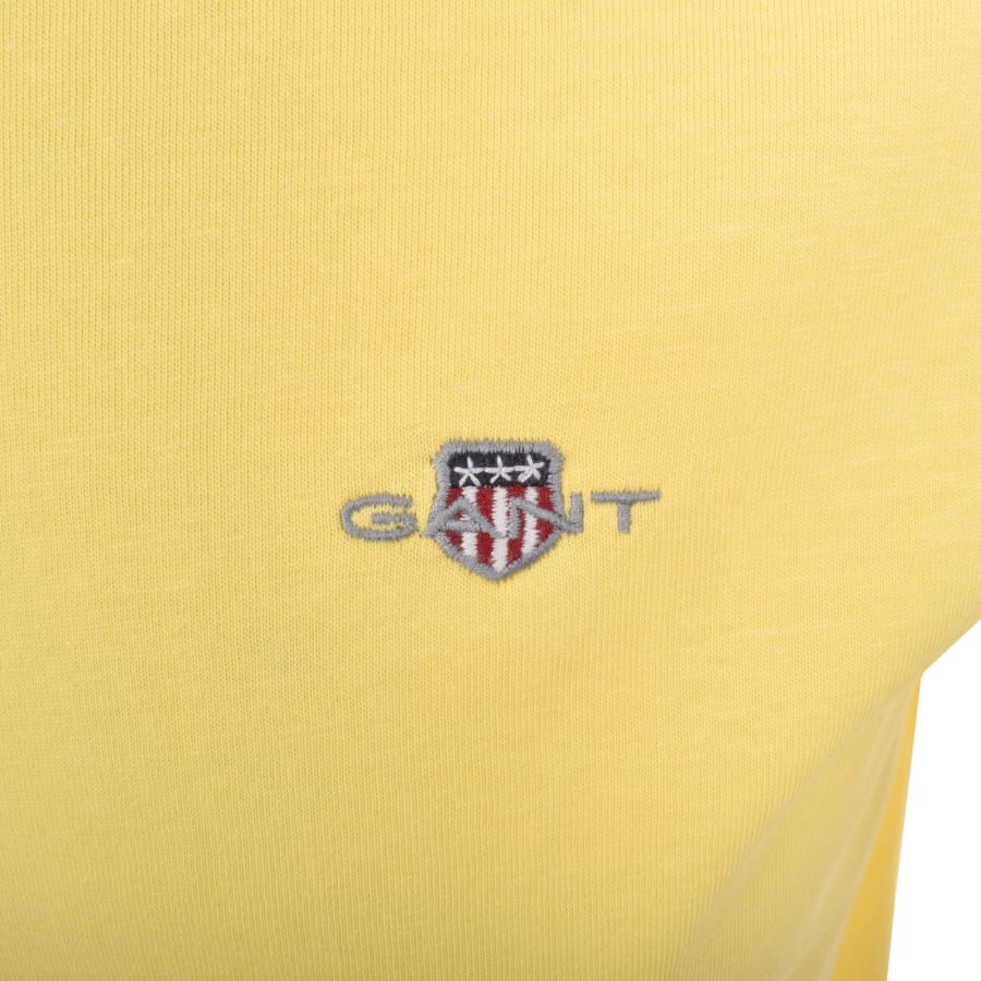 Image number 3 for Gant Regular Fit Shield T Shirt Banana Yellow