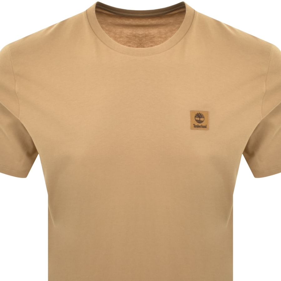 Image number 2 for Timberland Woven Badge T Shirt Brown