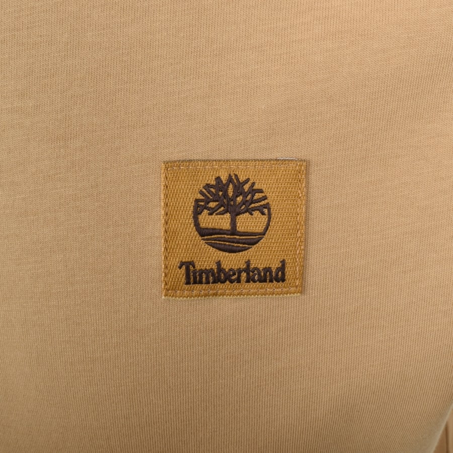 Image number 3 for Timberland Woven Badge T Shirt Brown