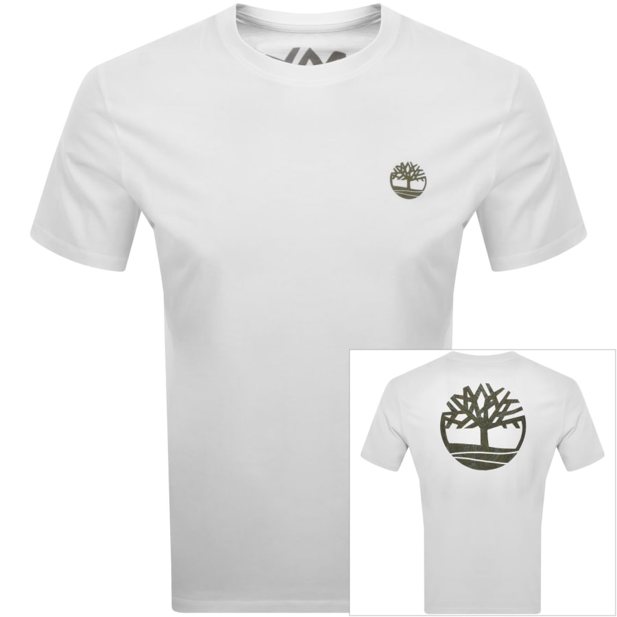 Image number 1 for Timberland Tree Camo Logo T Shirt White