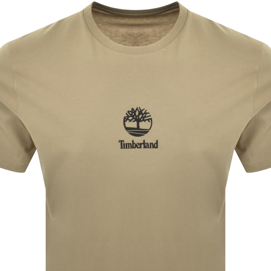 Image number 2 for Timberland Print Stack Logo T Shirt Light Brown