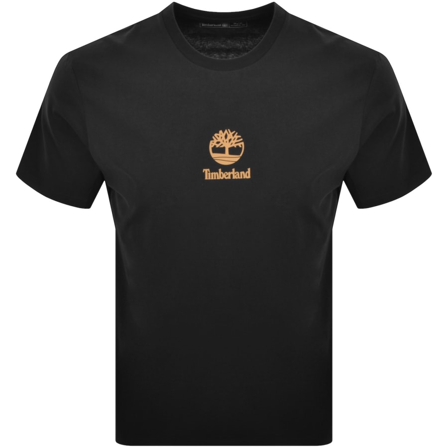Image number 1 for Timberland Print Stack Logo T Shirt Black