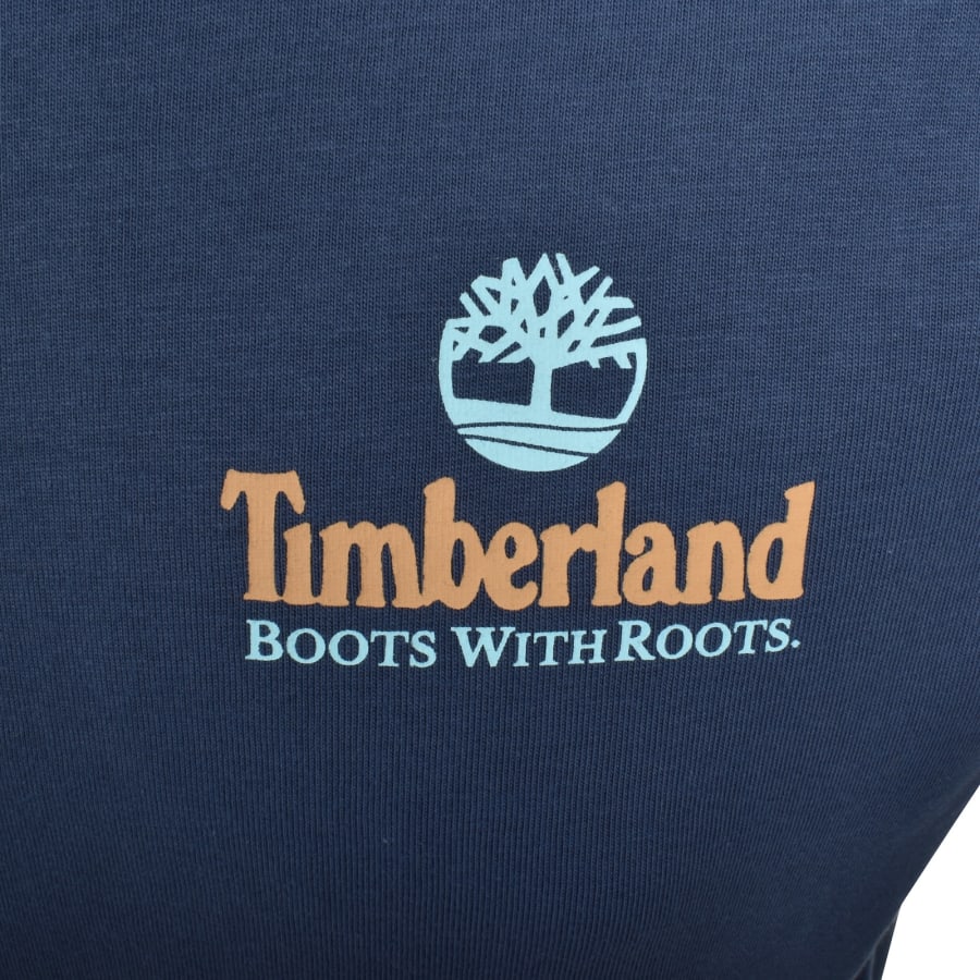 Image number 4 for Timberland Illustrated Tree Logo T Shirt Blue