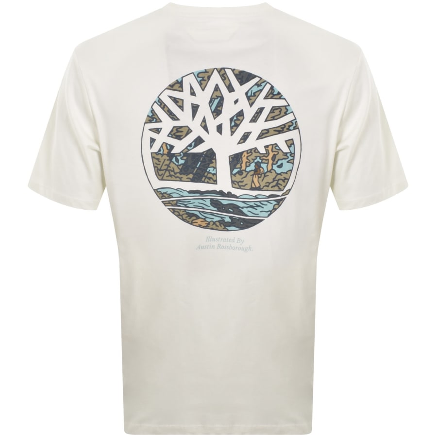 Image number 5 for Timberland Illustrated Tree Logo T Shirt White