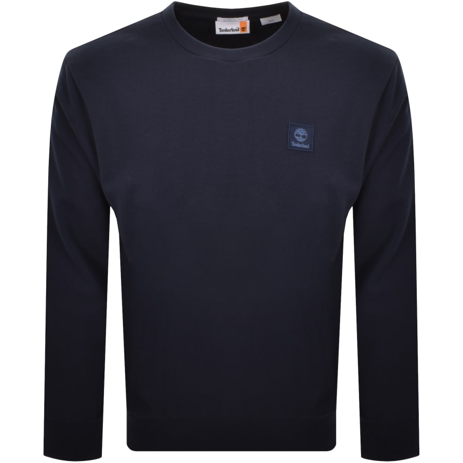Image number 1 for Timberland Woven Badge Sweatshirt Navy