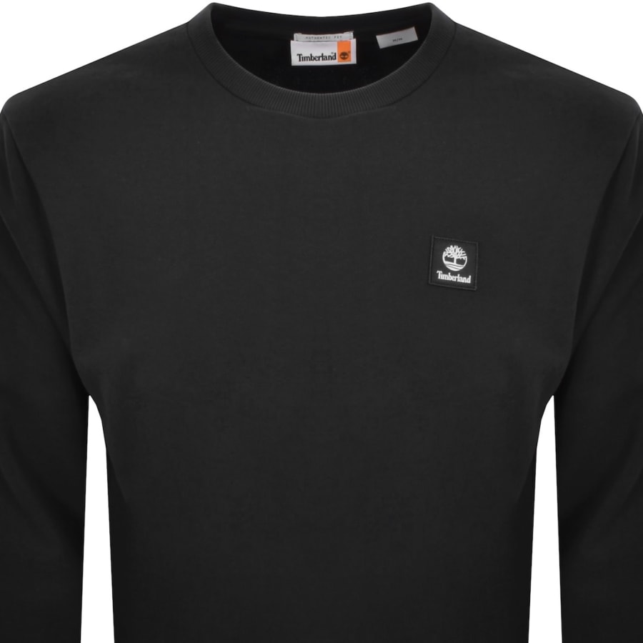 Image number 2 for Timberland Woven Badge Sweatshirt Black