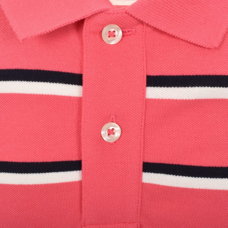 Image number 4 for Gant Striped Polo T Shirt Watermelon Pink