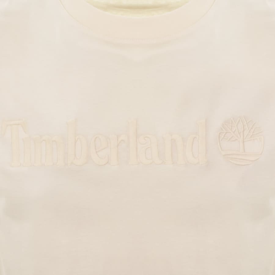 Image number 3 for Timberland Tonal Logo T Shirt Off White