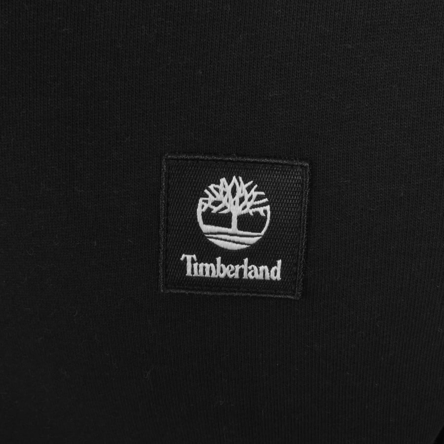 Image number 3 for Timberland Woven Badge Hoodie Black