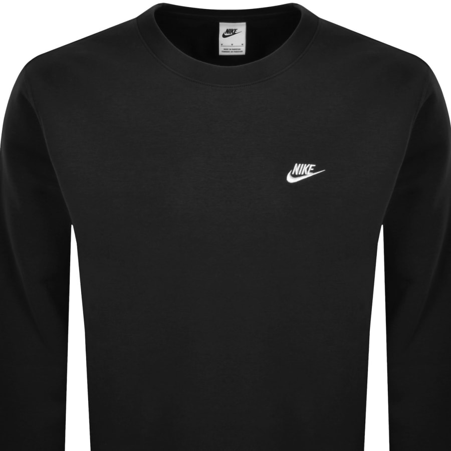 Image number 2 for Nike Crew Neck Club Sweatshirt Black