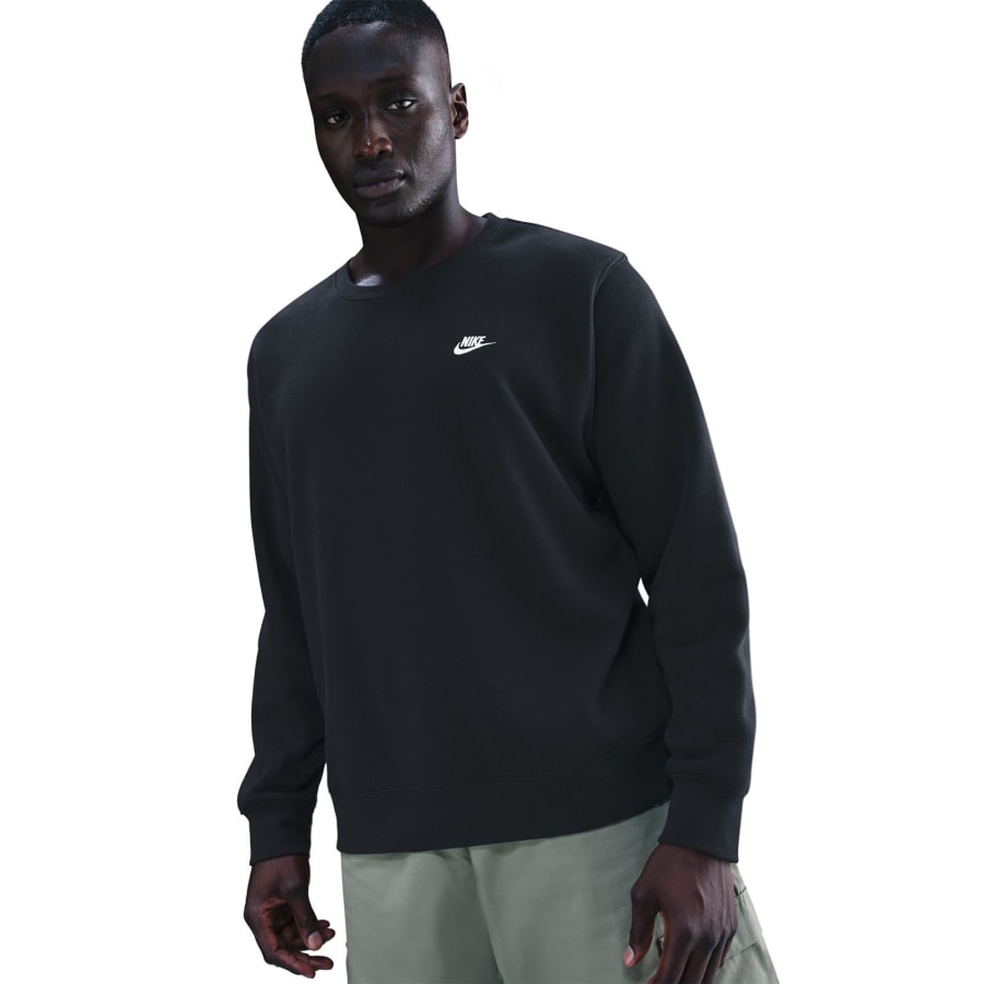 Image number 4 for Nike Crew Neck Club Sweatshirt Black