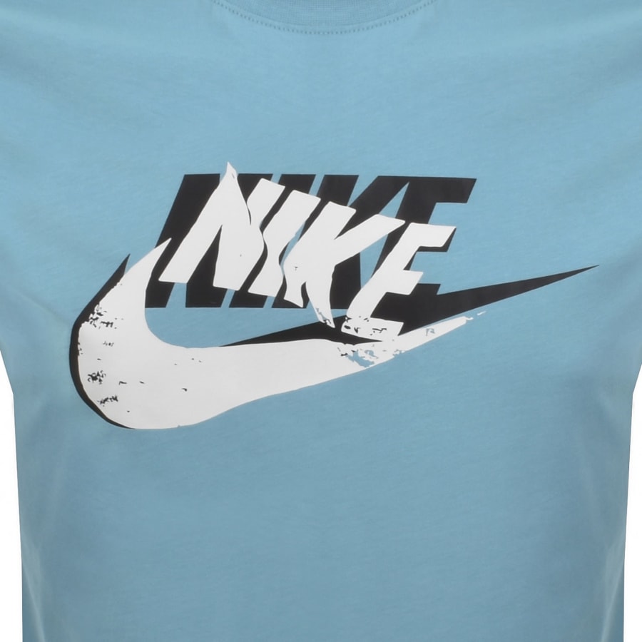 Image number 3 for Nike Sportswear Futura T Shirt Denim Turquoise