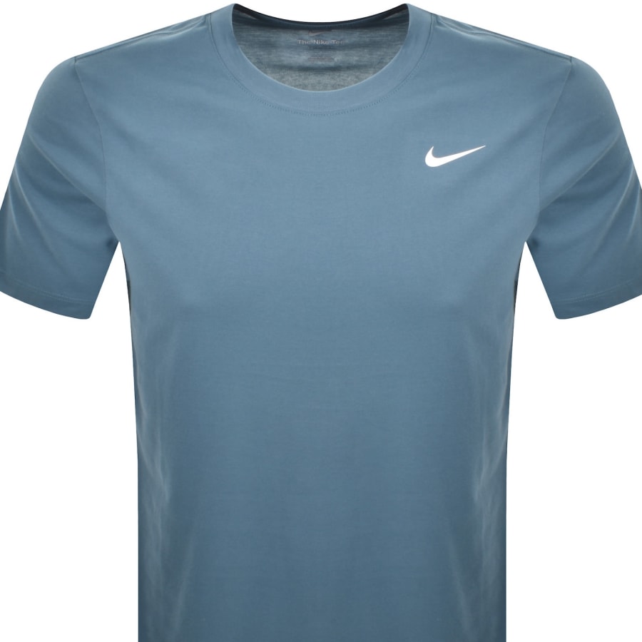 Image number 2 for Nike Training Dri Fit Logo T Shirt Blue