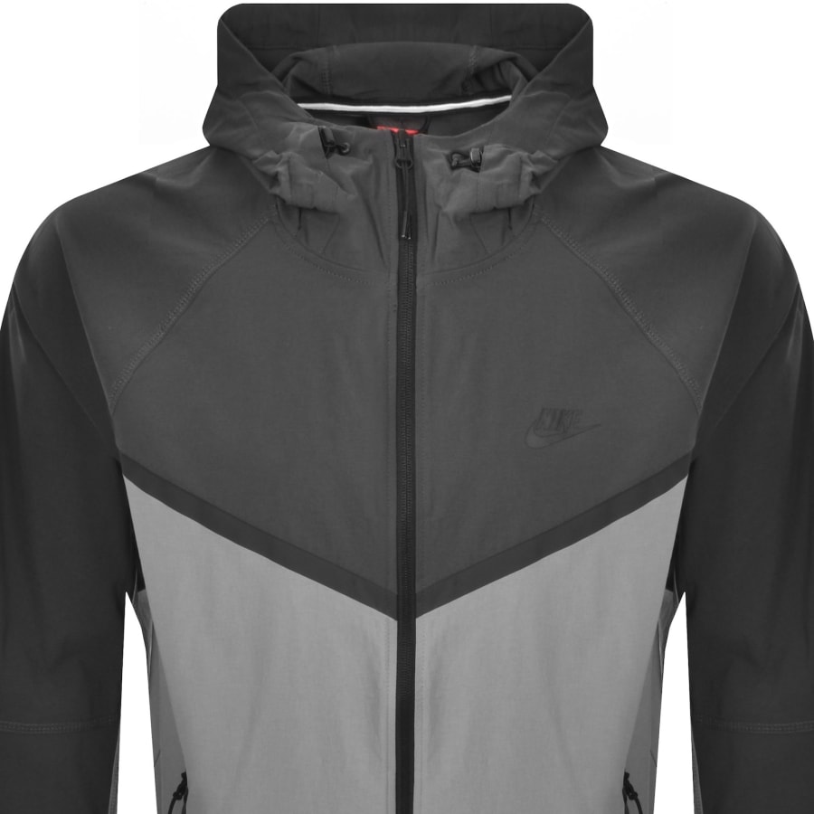Image number 2 for Nike Tech Woven Windrunner Jacket Grey