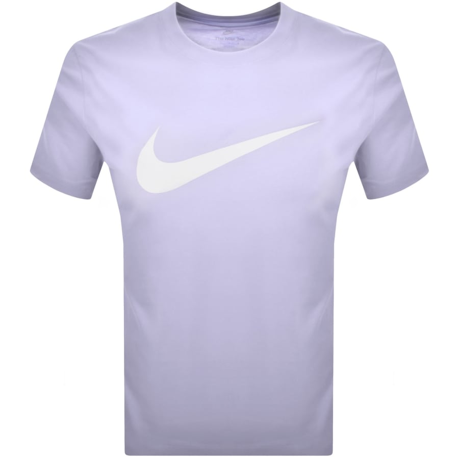 Image number 1 for Nike Crew Neck Icon Swoosh T Shirt Lilac
