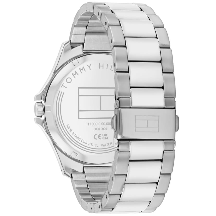 Image number 3 for Tommy Hilfiger Bruce Blue Dial Watch Silver