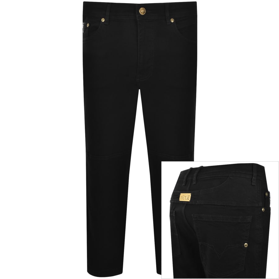 Image number 1 for Versace Jeans Couture Placket Jeans Black