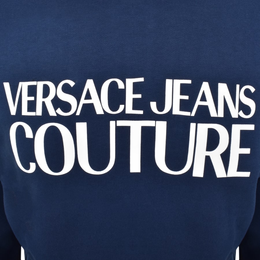Image number 3 for Versace Jeans Couture Logo Hoodie Blue