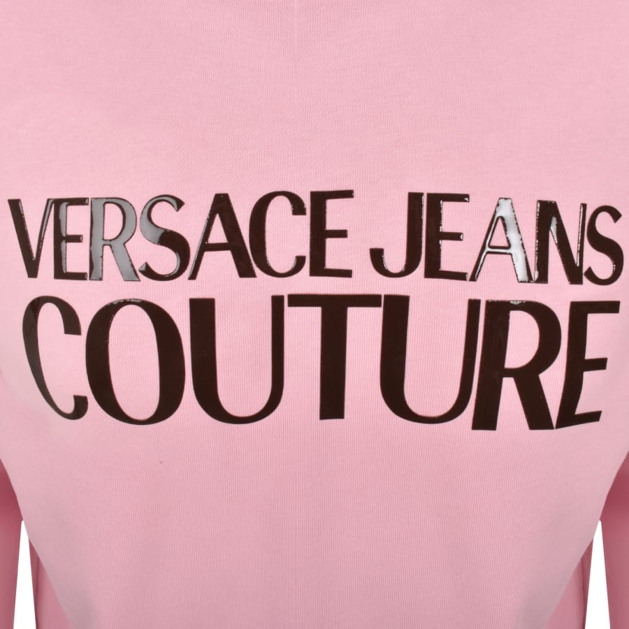 Image number 3 for Versace Jeans Couture Logo Hoodie Pink