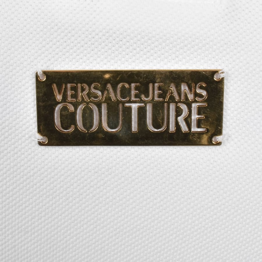 Image number 4 for Versace Jeans Couture Barocco Polo T Shirt White