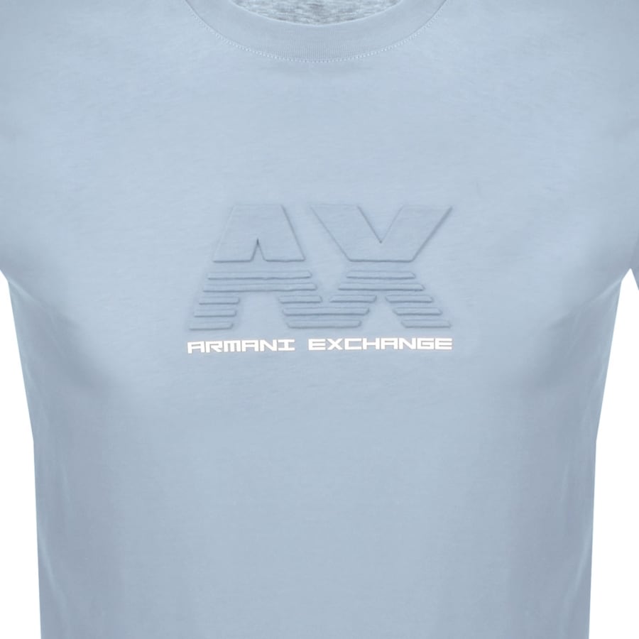 Image number 3 for Armani Exchange Chest Logo T Shirt Blue