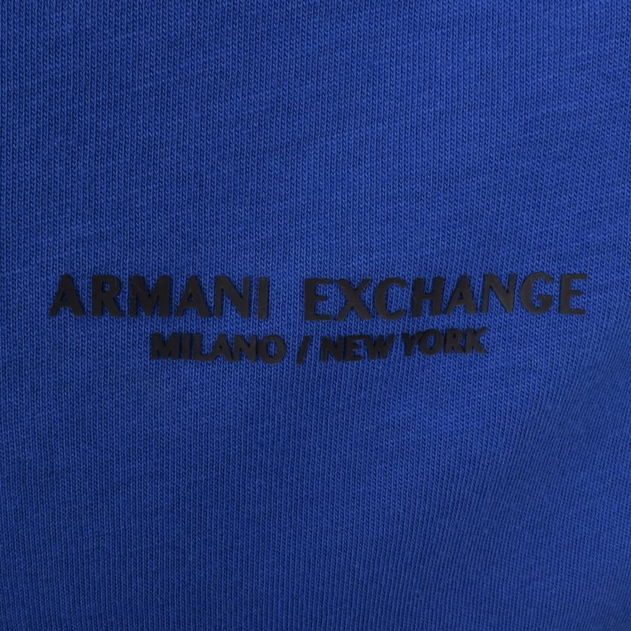 Image number 3 for Armani Exchange Crew Neck Logo T Shirt Blue