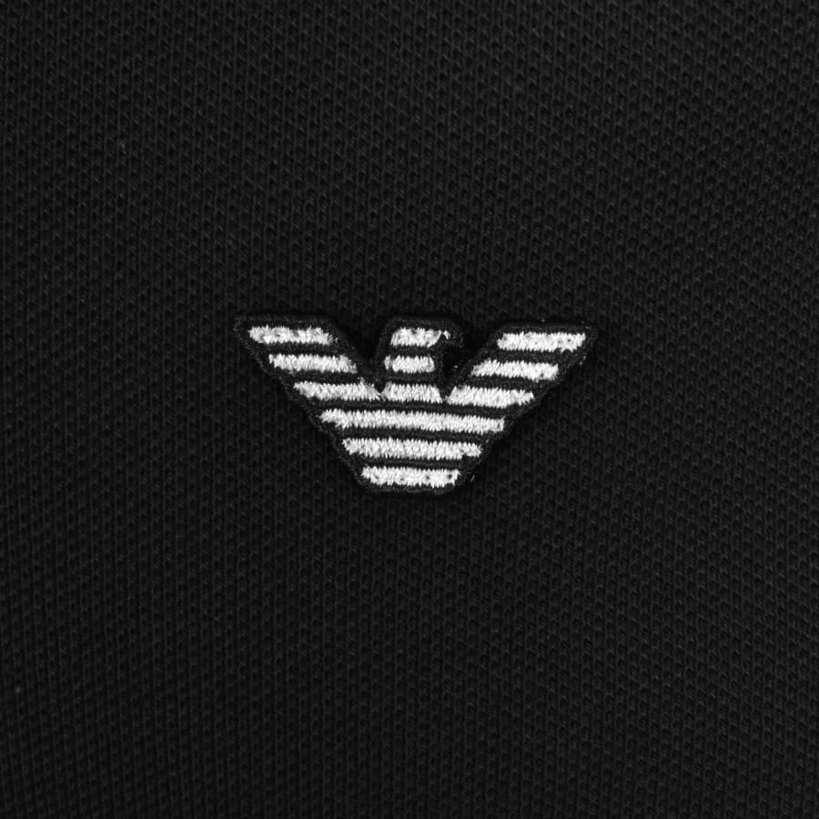Image number 3 for Emporio Armani Short Sleeved Polo T Shirt Black