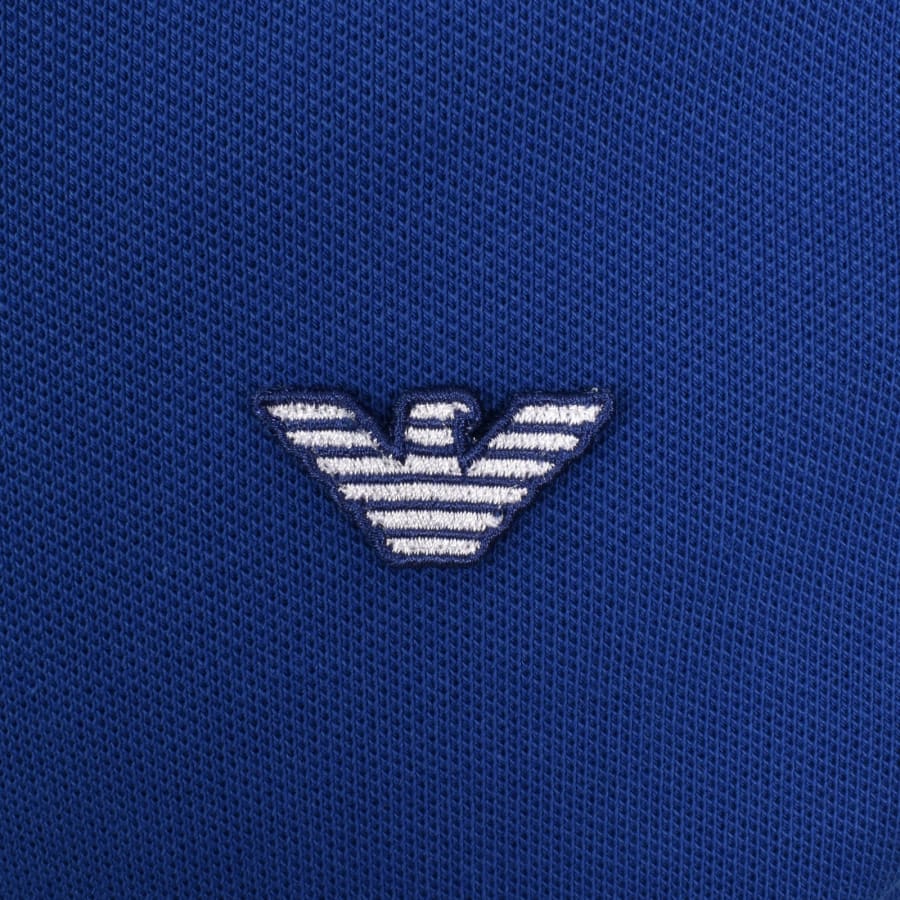 Image number 3 for Emporio Armani Short Sleeved Polo T Shirt Blue