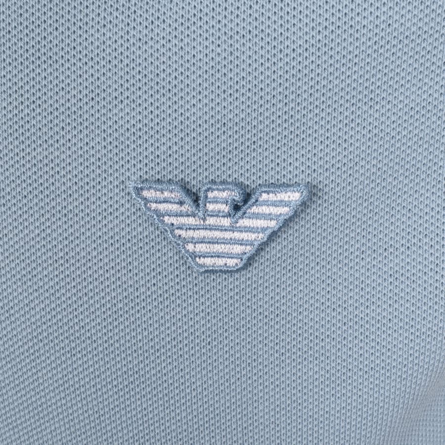Image number 3 for Emporio Armani Short Sleeved Polo T Shirt Blue