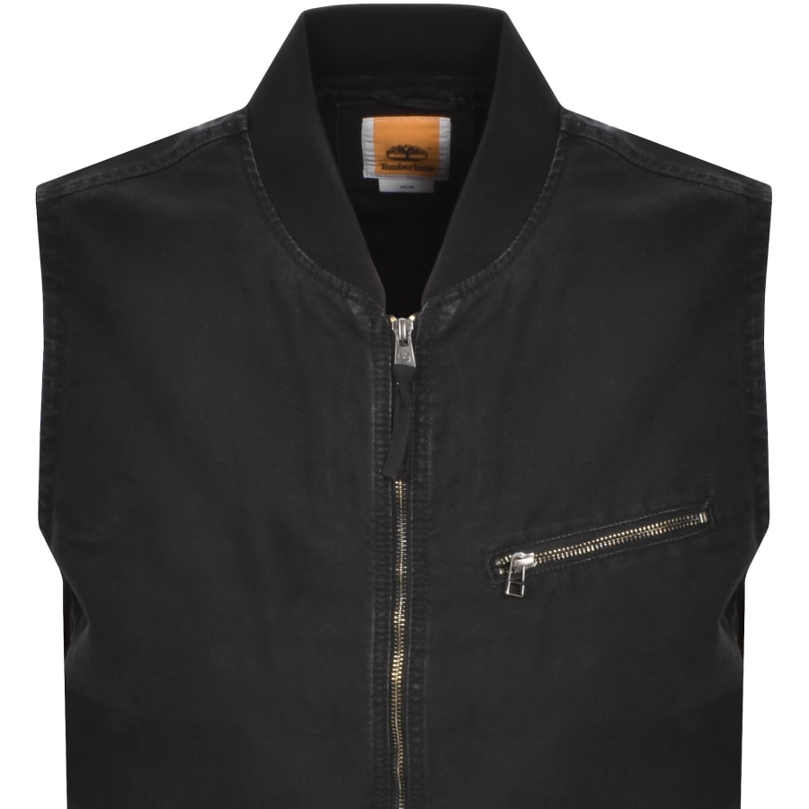 Image number 2 for Timberland Washed Canvas Gilet Black