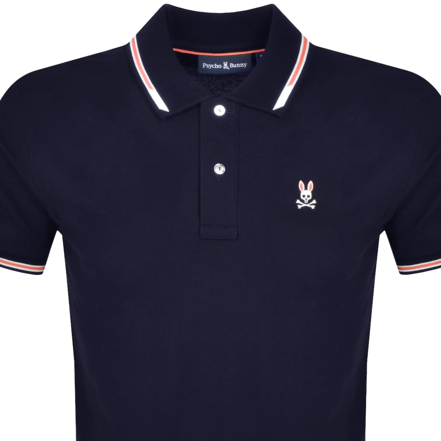 Image number 2 for Psycho Bunny Stirling Pique Polo T Shirt Navy
