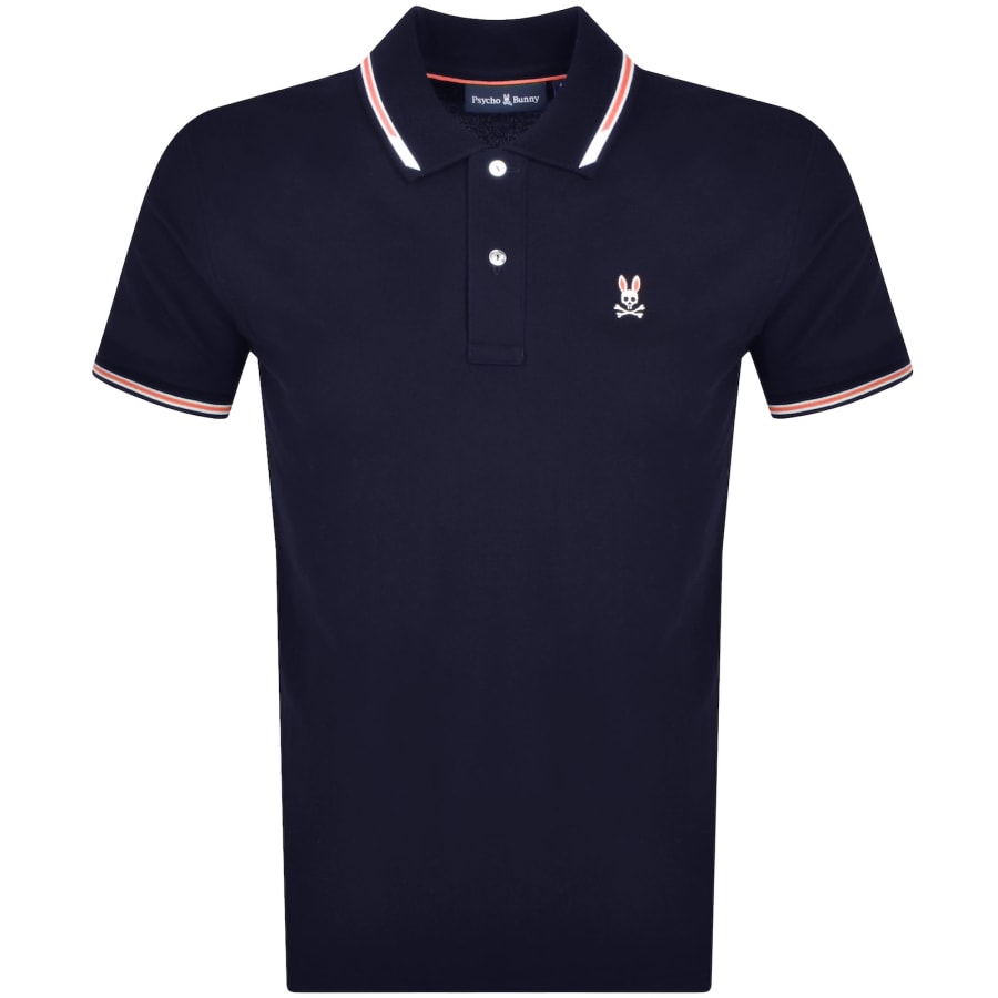 Image number 1 for Psycho Bunny Stirling Pique Polo T Shirt Navy