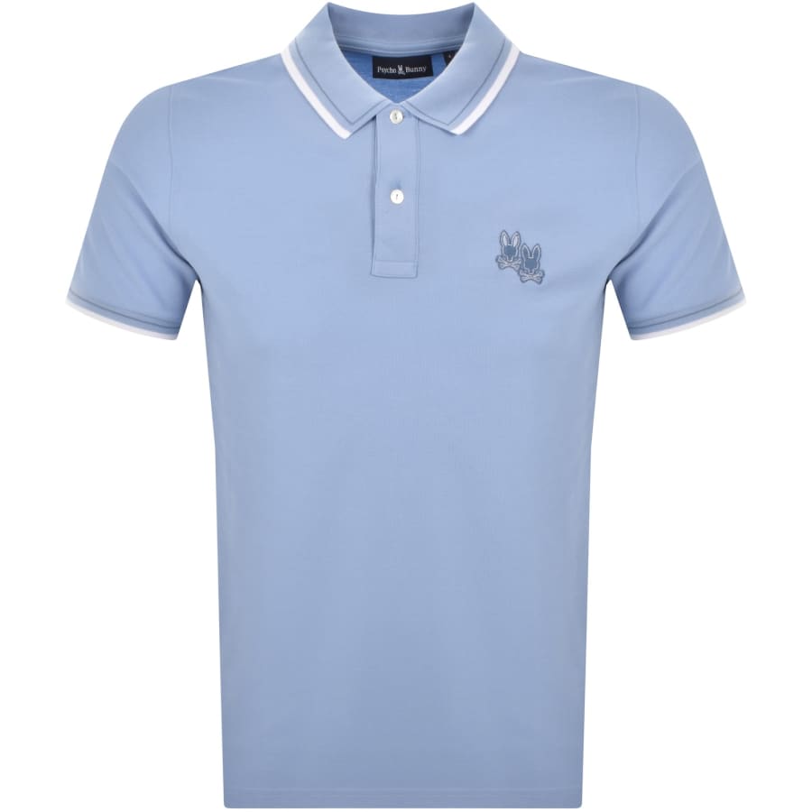 Image number 1 for Psycho Bunny Elliot Pique Polo T Shirt Blue