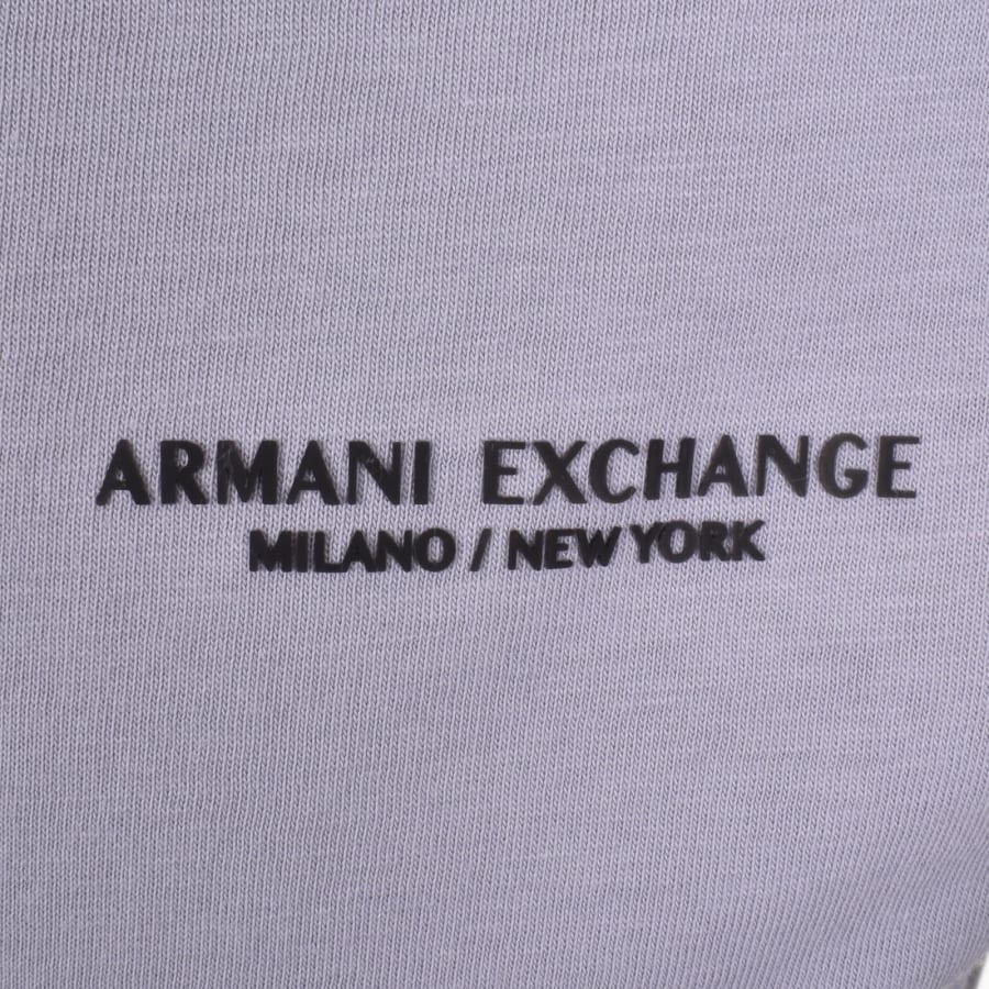 Image number 3 for Armani Exchange Crew Neck Logo T Shirt Lilac