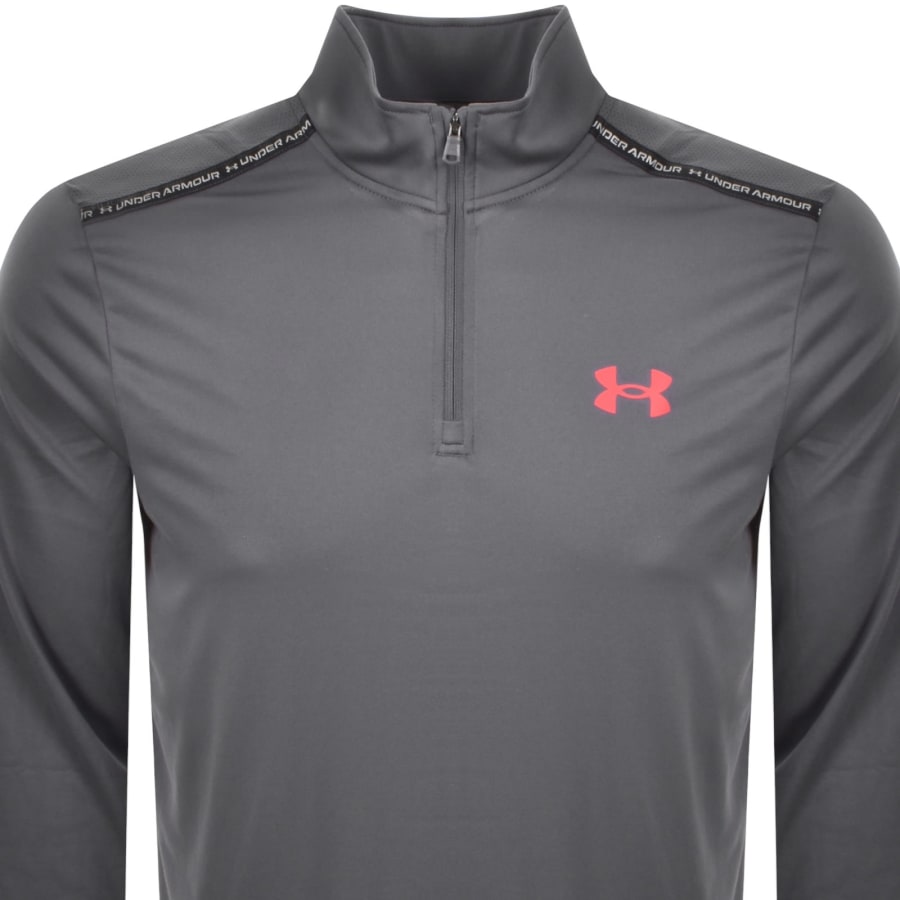 Image number 2 for Under Armour Tech Half Zip Sweatshirt Grey