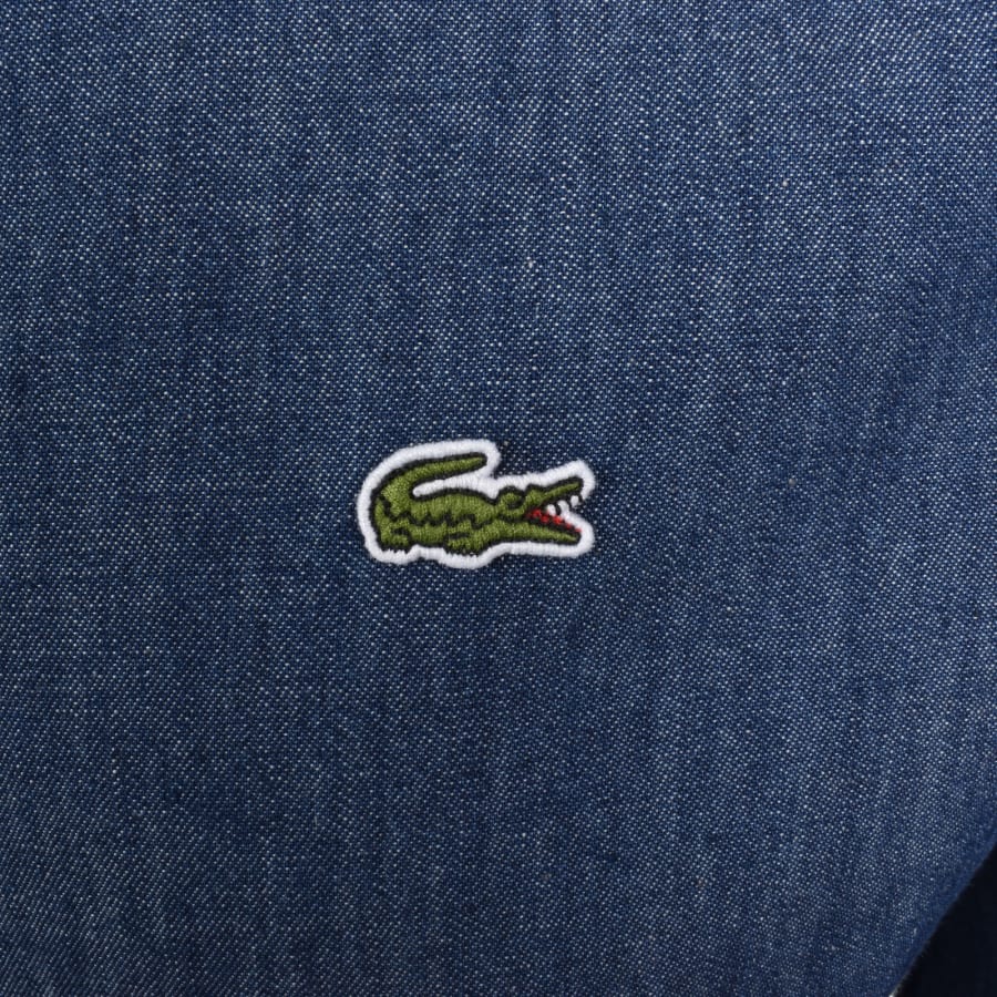 Image number 3 for Lacoste Long Sleeved Woven Shirt Blue