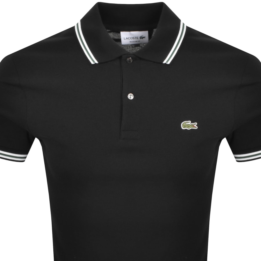 Image number 2 for Lacoste Tipped Polo T Shirt Black