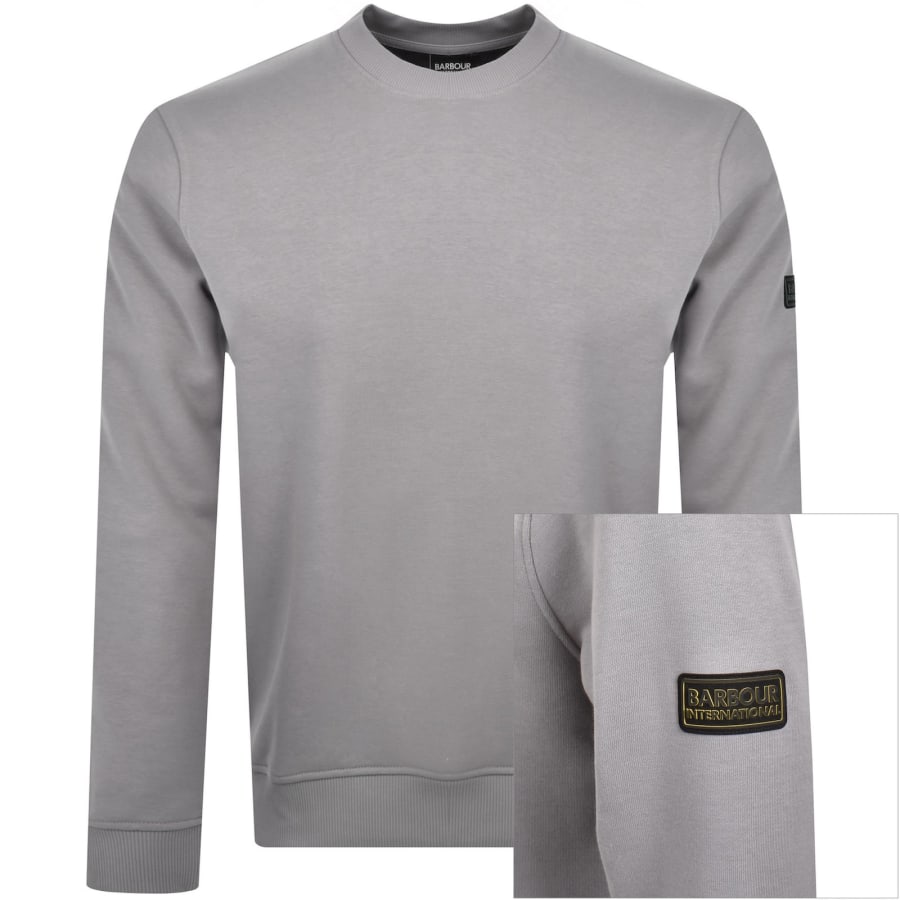 Image number 1 for Barbour International Outline Sweatshirt Grey