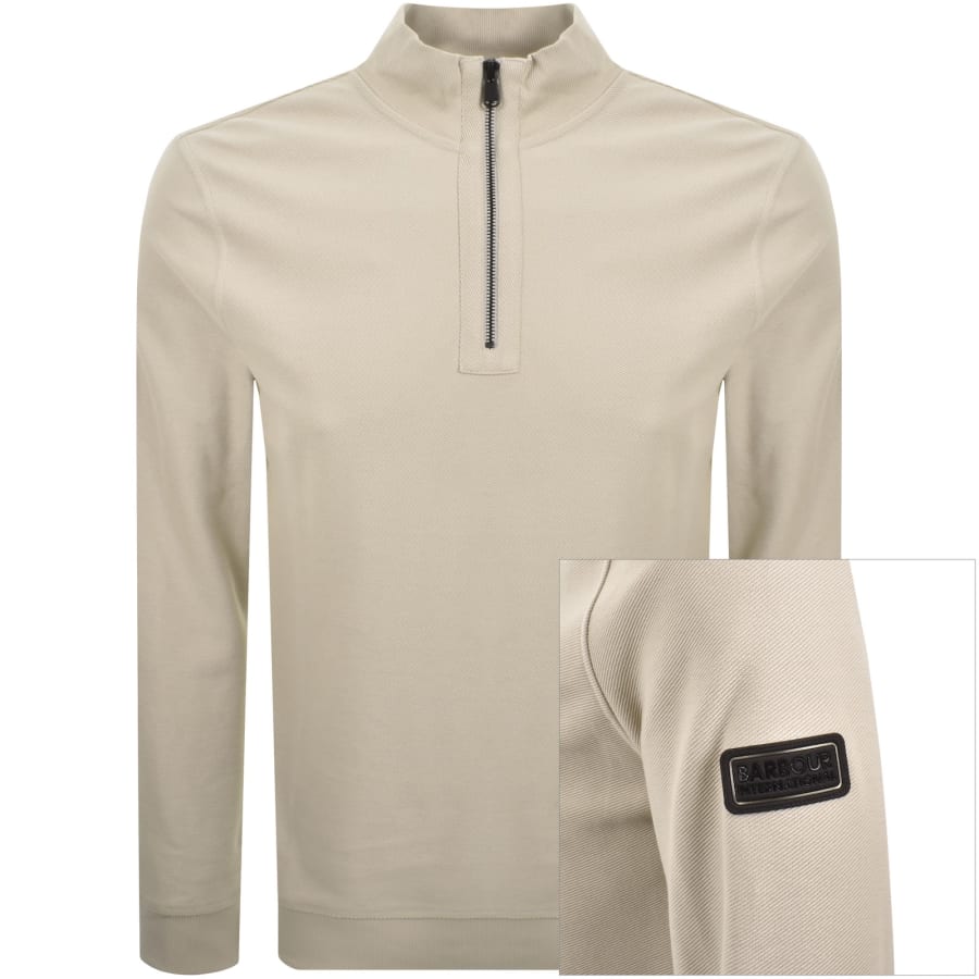 Image number 1 for Barbour International Samuel Sweatshirt Beige