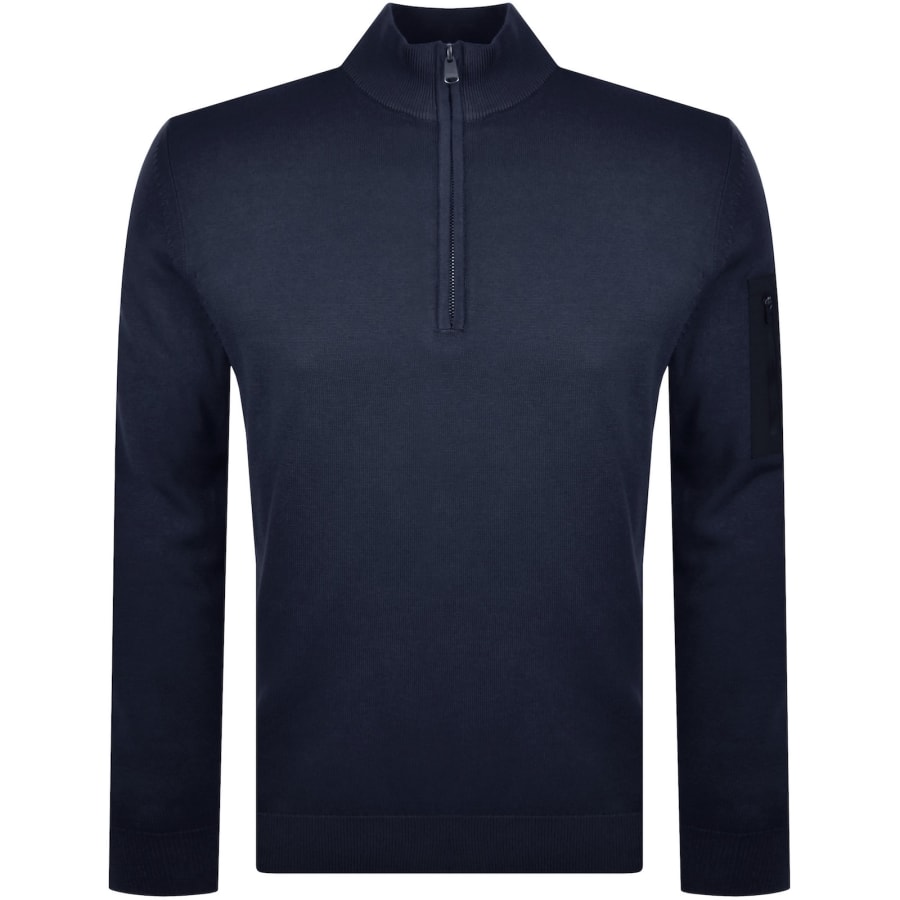 Image number 2 for Barbour International Blades Knit Jumper Navy