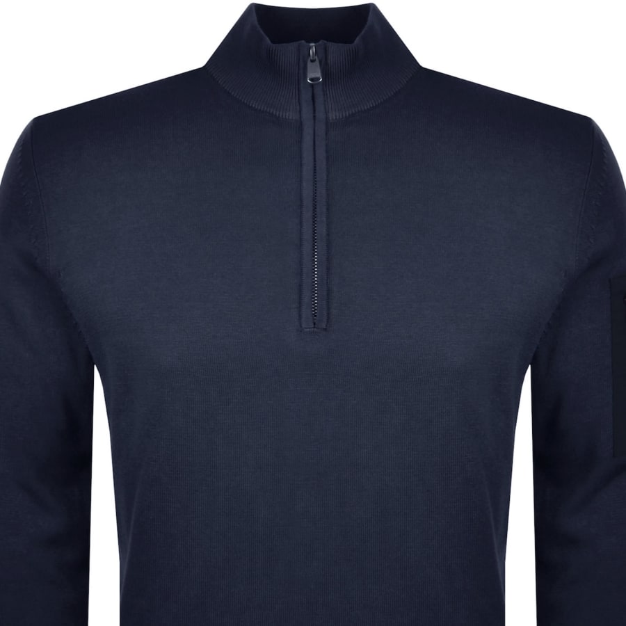 Image number 3 for Barbour International Blades Knit Jumper Navy