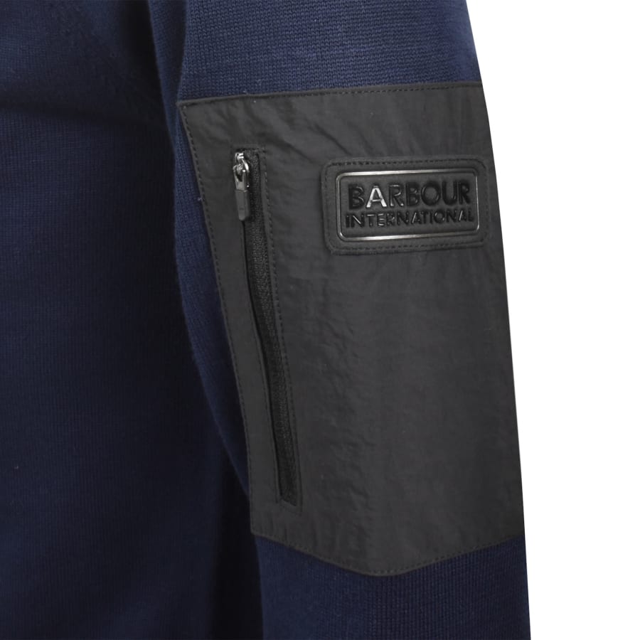 Image number 4 for Barbour International Blades Knit Jumper Navy