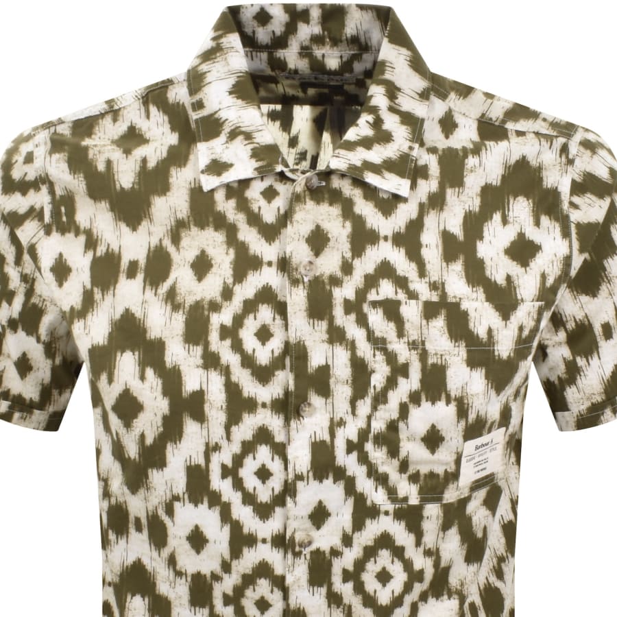 Image number 2 for Barbour Short Sleeved Homelane Shirt Beige