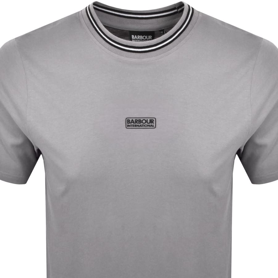 Image number 2 for Barbour International Central Logo T Shirt Grey